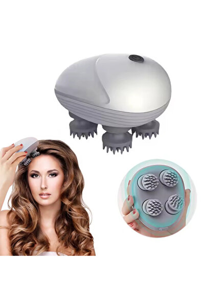 Coverzone Baş Masaj Aleti Şarjlı Fizyoterapi Kedi ve Köpek ile Masaj Rahatlat...