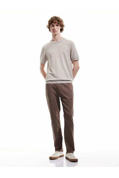 Koton Βαμβακερό παντελόνι Gabardine Straight Fit
