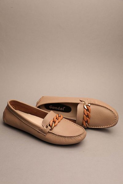 Gondol Women's Genuine Leather Classic Loafer Mink 39 Ttx.735