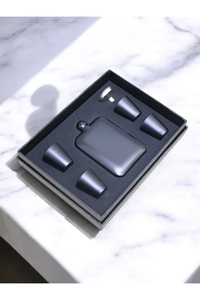 HEDİYE FİKRİ 4 Shot Glass Flask Set |   Stainless Steel