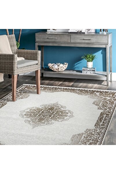 HBC Galata Yumuşak Dokulu Klasik Desen Bej Oturma Odası Salon Mutfak Genç Oda...