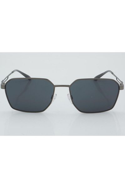 Emporio Armani Man Rectangle Sunglasses- Ea 2140 - Lense Size:57mm - Matte Gunmetal