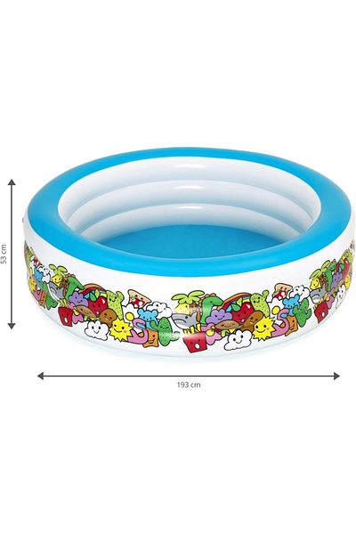 BESTWAY Bestway Inflatable Play Pool 3-Ring 1.96mx53cm 51122