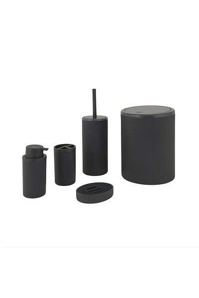 Karaca Home Σετ μπάνιου Mayra Anthracite 5 τεμαχίων