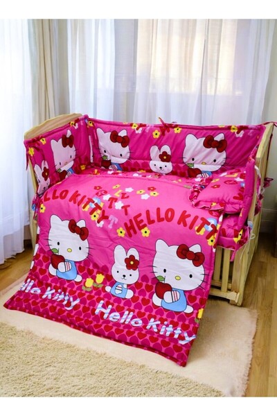 molody حاجز سرير الطفل مكون 7 قطع مقاس 120×60