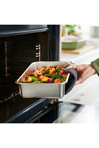 IKEA 365+ Large Rectangular Stainless Steel Food Container – 3L, Durable, Stackable & Oven-Safe