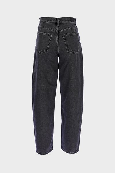 CROSS JEANS Ariana Anthracite High Waist Mom Jeans Zippered Trousers C 4525-191