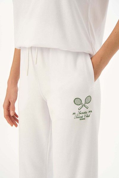 Socrates Tennis Club Supersoft Women's Sweatpants - White