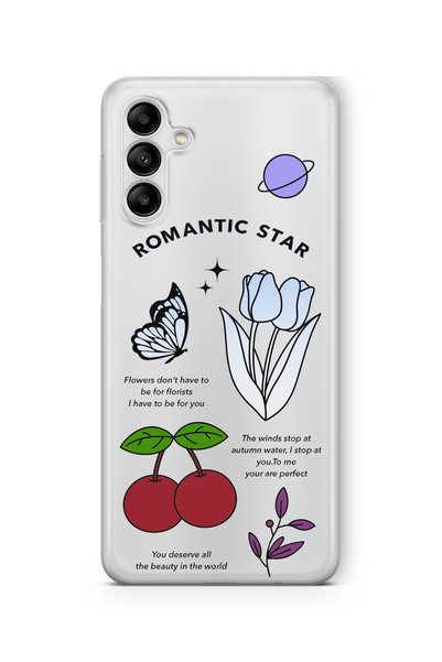 Multitronic Samsung Galaxy S23 Fe Compatible Romantic Star Design Printed Tra...