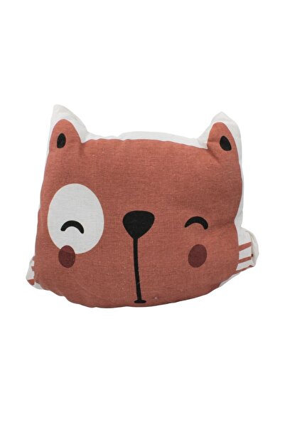 Koopman Pernă pentru copii, în formă de pisicuță maronie, 35x40cm