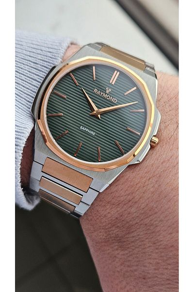 Raymond RYM-280273 ULTRA SLIM RAYMOND MEN'S WRISTWATCH - SAPPHIRE CRYSTAL AND 100% STAINLESS STEEL - 2 YEAR WARRANTY