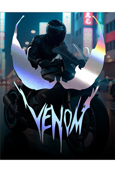 MS Major Selection سيارة Venom Face مقاس 15 × 21 سم، ودراجة نارية، وخوذة، وكم...