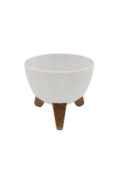 H&S collection Ghiveci Elegant Cu Trei Picioare, , Culoare Alb, Diametru 19 Cm