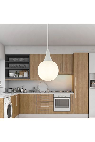Apliqa Lustra HubRom, DAMLA 3062-1750-1D-WH 15x70 cm 1xE27-60W Alb