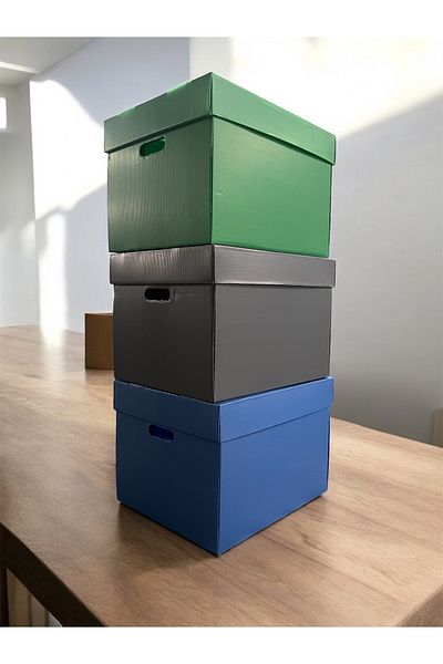 dirilim plastik Storage Box 3Pcs Decorative Storage Toy Bin Archive Storage Organizer