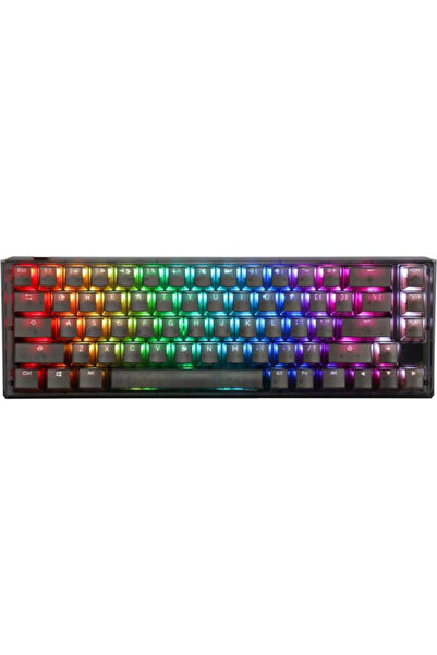 Ducky لوحة مفاتيح ميكانيكية للألعاب One 3 Aura Black SF 65% باللون البني الكرزي