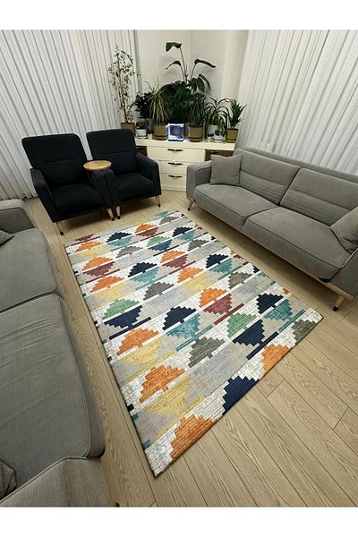 MODKLAS Elastic Micro Fleece Carpet Cover - Washable - Thick Fabric - 4M2=160X230 Cm, 6M2=200X300 cm