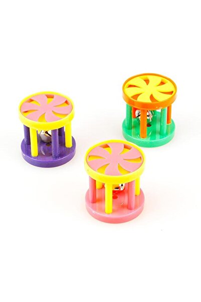 Zilli Silindir Kedi Oyuncağı 4x4 Cm 2 li