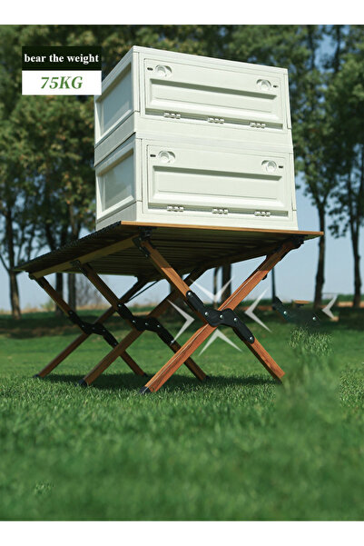 sharpdo Simple and Portable Carbon Steel Egg Roll Table Folding Table for 6 People, Suitable for Cam