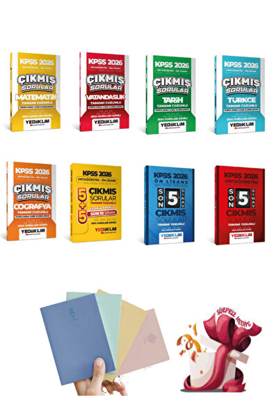 Yediiklim Yayınları Yediiklim 2026 KPSS Ortaöğretim Önlisans Tüm Dersler Full...