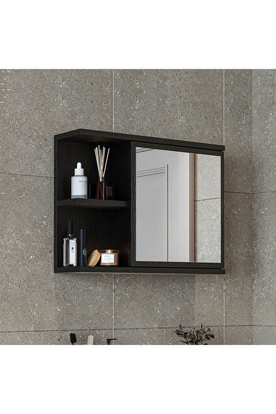 ROOMART Kulpsuz Tek Kapaklı Mat Suntalam 60 Cm Aynalı Banyo Üst Dolabı