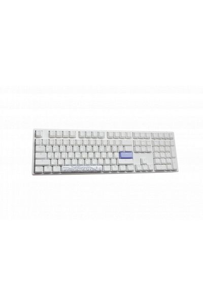 Ducky لوحة مفاتيح الألعاب الكلاسيكية Ducky One 3 Pure White RGB 100% - أحمر كرزي - أبيض
