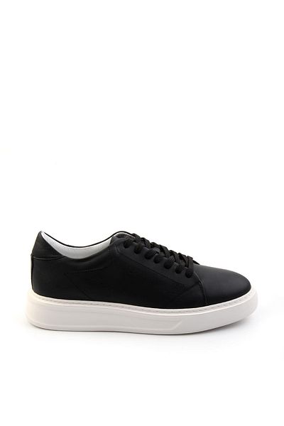 Bambi Black Leather Men's Sneaker E 01589521603