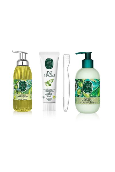 Eyüp Sabri Tuncer Eyüp Sabri̇ Tuncer Ayvalik Olive Series (Foam Soap 500ml, Lotion 280ml, Tooth Paste 90ml)