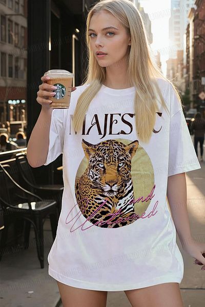 Millionaire Women's Ecru White Oversize Fit Loose T-Shirt
