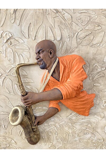 wowocraft Saksafon Çalan Duvar Müzisyen