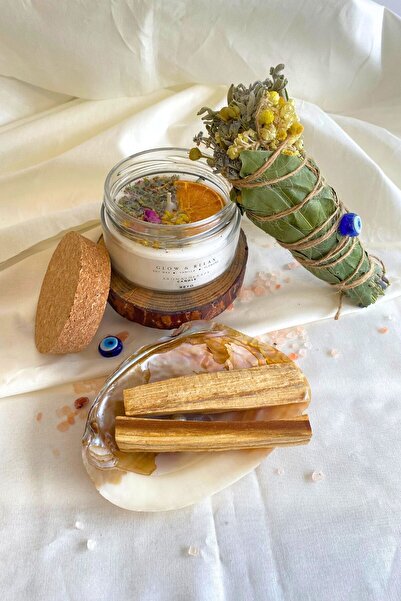 Reyo Nazar Tütsü Demeti, Deniz Kabuğu, Palo Santo, Aromaterapi Mum Arınma 4'l...