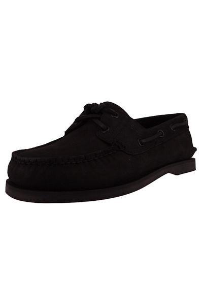 Timberland Herren Segel-/Bootsschuhe Halbschuhe Classic Boat TB0A4187W051 Schwarz Black Leder