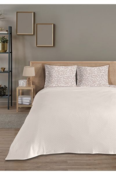 Evim 100% Cotton Doria Pink Double Pique Set 200 X 230 cm