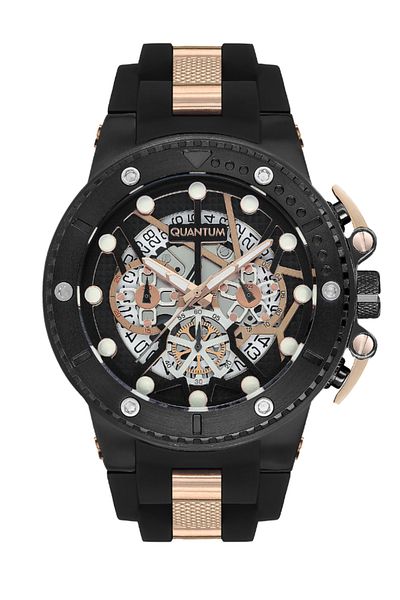Quantum Men Chronograph Black Dial Watch - HNG535.661