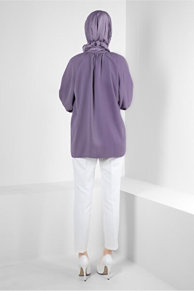 Alvina Δεμένος λεπτομερής γιακάς - Μπλούζα 43869