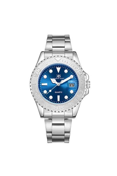 Kenneth Scott Men Analog Blue Dial Watch - K23022-SBSL