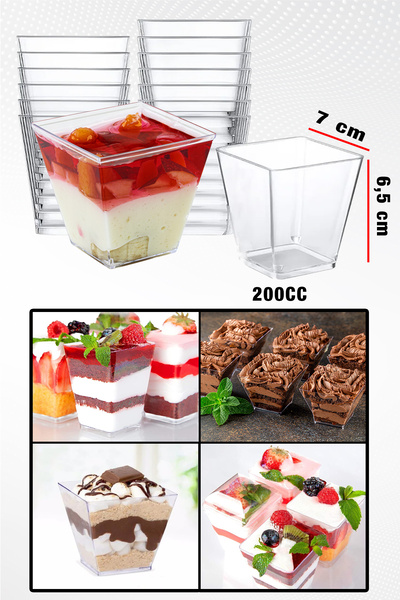 Parti Atölyesi 25 Adet 200 CC Sunum Kasesi Mika Sert Plastik