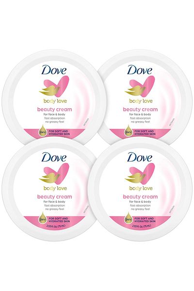 NIVEA Beauty Cream Pink 4 Pack  Dove Cream Oil Body Lotion For Skin Care, Body Care 2.53 Fl Oz