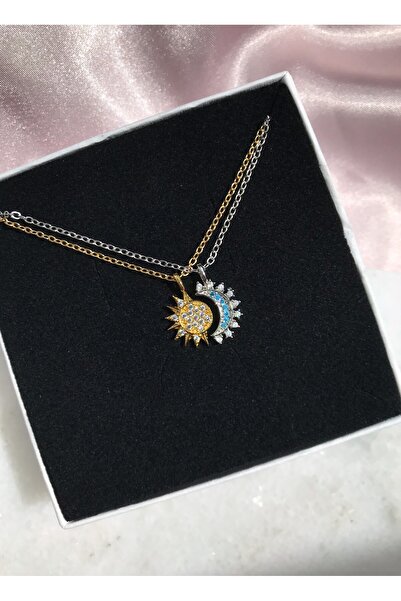 Evorya Arkadaşlığın Sembolü Eşsiz Ay ve Güneş Arkadaş Kolyesi