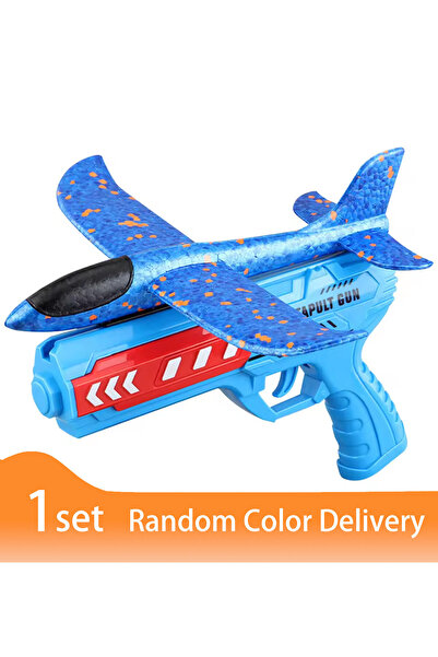 Choice ألعاب إطلاق طائرات زرقاء وعشوائية، ألعاب طائرة خارجية، طائرة منجنيق غير قابلة للانزلاق للأطفال
