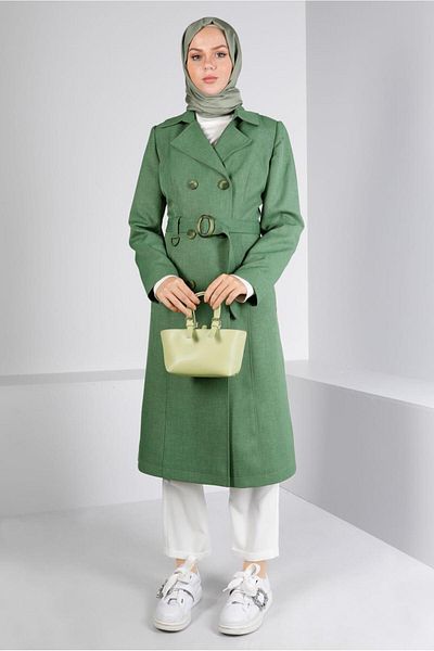 Alvina Belted Buttoned Trench Coat 10679