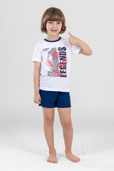 BAYKAR Children's Pajamas Cotton for Boys, Set 9614, White