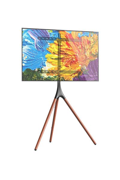 FlashHawk Modern Easel TV Stand with Tripod Base for 45-65 inch LED LCD OLED TV