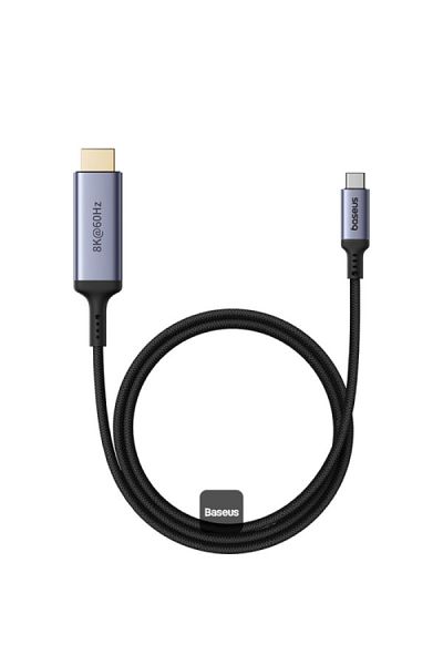 Baseus محول من النوع C إلى HDMI 8K عالي الدقة - 1.5 متر - أسود عنقودي