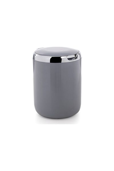 Ansan Gray Pollen Kitchen Set - 300ml Liquid Soap Dispenser, Plastic Brush (20X8,5X19,5Cm), with Sponge Bowl) 1 Piece