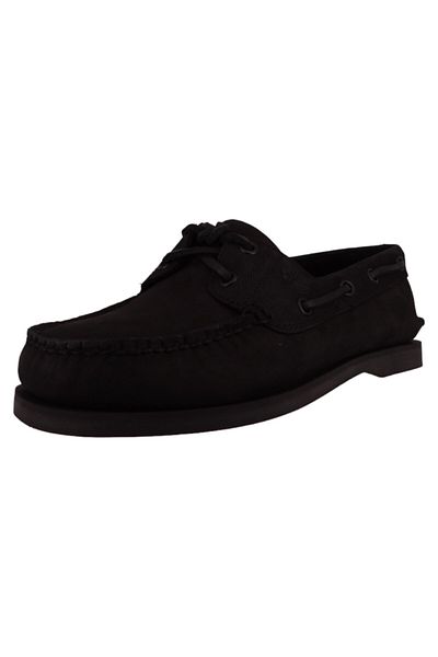 Timberland Herren Segel-/Bootsschuhe Halbschuhe Classic Boat TB0A4187W051 Schwarz Black Leder