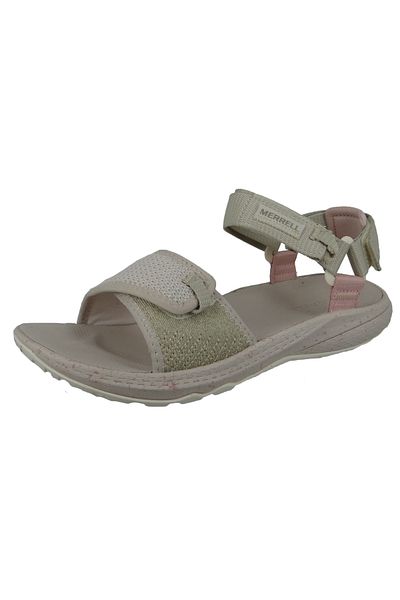 Merrell Damen Trekking-Sandalen Wanderschuhe Bravada Backstrap J004536 Weiß Moon Textil mit Quantum Grip &