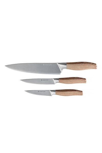 Ambition Knife set, 3 pieces, Noir