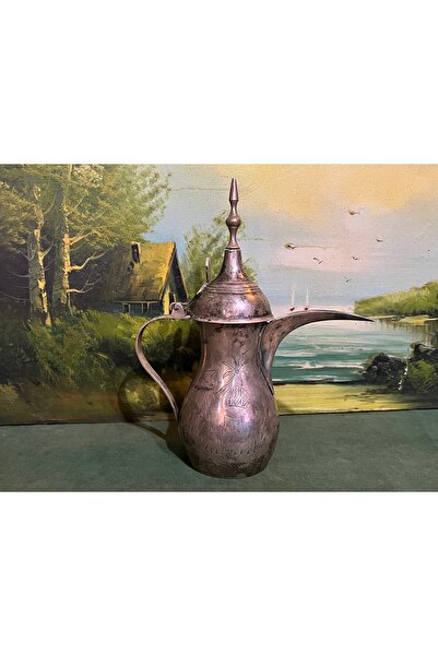 tayfuntufan antika koleksiyon 27 cm yüksekliğinde bakır sürahi ibrik