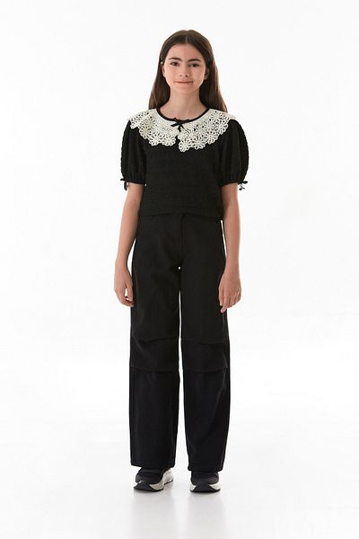 Fulla Moda 100% Cotton Elastic Waist Girls' Palazzo Pants